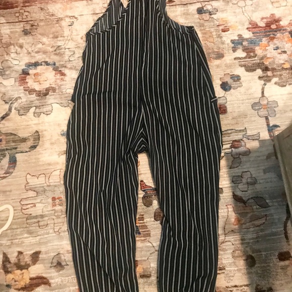 M navy blue and white strip romper - Picture 3 of 3